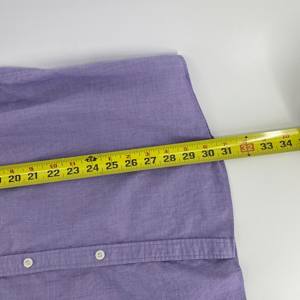 Perry Ellis Portfolio Mens XL Purple Very Slim Fit Stretch Button Down Shirt - Picture 9 of 9